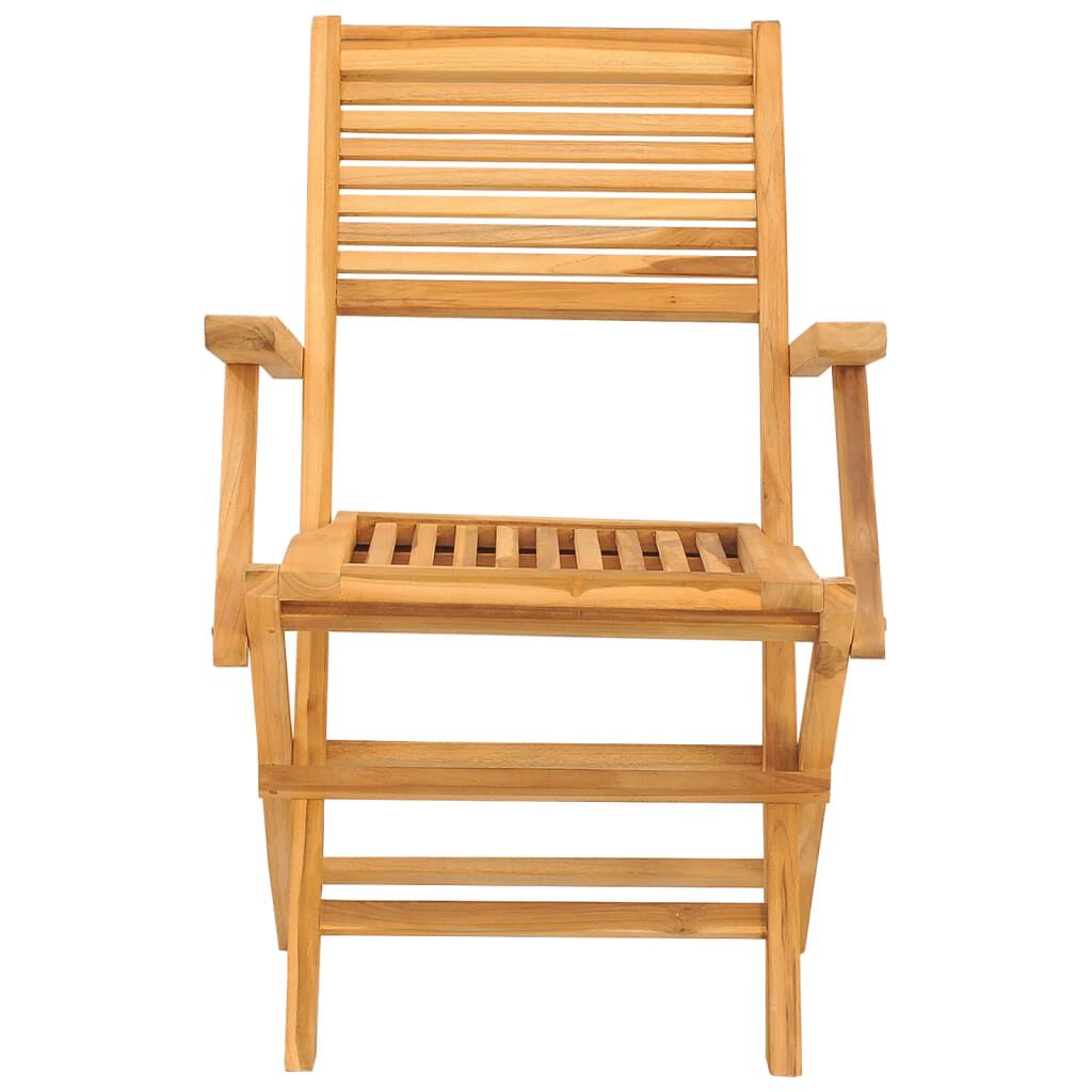 vidaXL كراسي حديقة قابلة للطي 2 ق 90x62x55 سم خشب ساج صلب