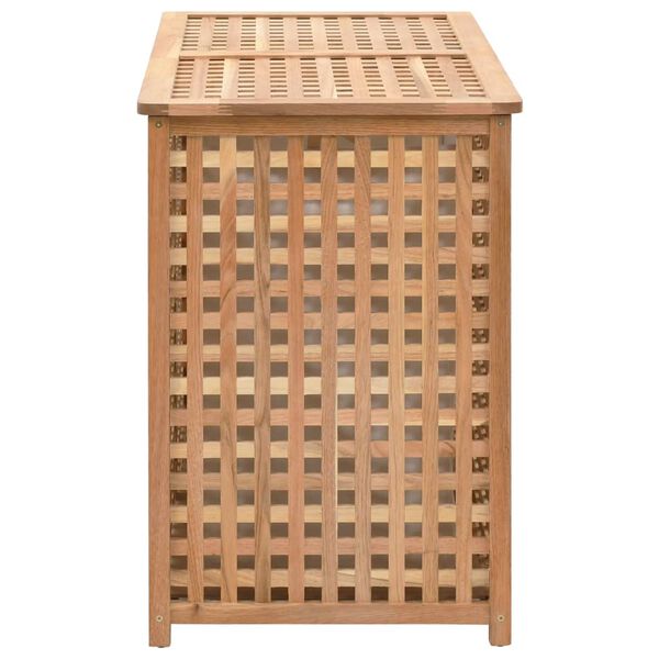 vidaXL سلة غسيل 87.5×46×67 سم خشب جوز صلب