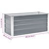 vidaXL حوض حديقة مرتفع فولاذ مجلفن 100×40×45 سم رمادي