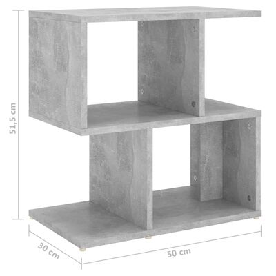 vidaXL خزانة جانبية رمادي أسمنتي 50×30×51.5 سم خشب صناعي