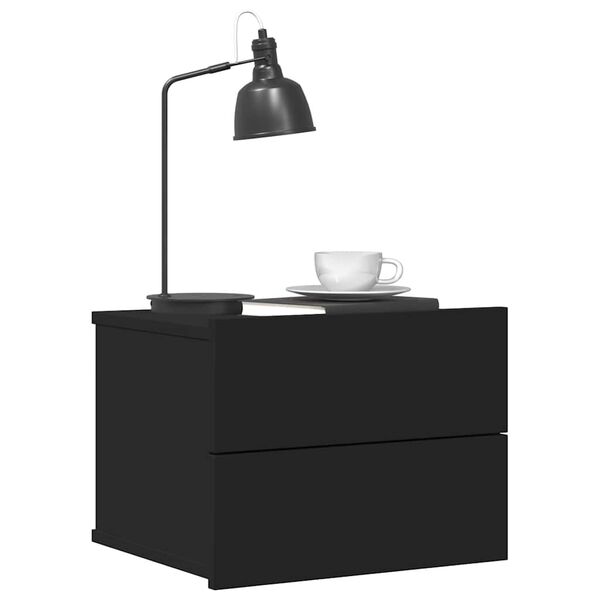 vidaXL خزانة جانب السرير لون أسود 40×30×30 سم خشب صناعي