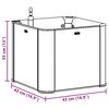 vidaXL حوض حديقة مرتفع مع نظام سقي ذاتي أنثراسايت 43×43×33 سم