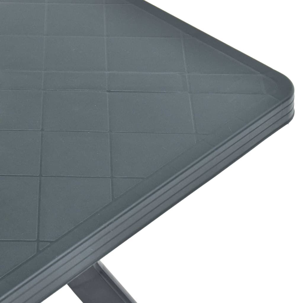 vidaXL طاولة بيسترو أنثراسيت 70×70×72 سم بلاستيك