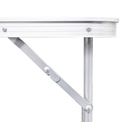 vidaXL طقم طاولة تخييم قابلة للطي مع 6 مقاعد بارتفاع قابل للتعديل 180×60 سم