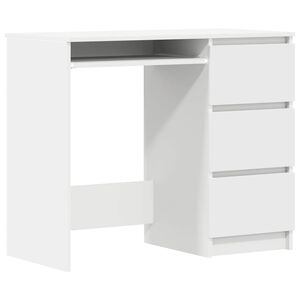 vidaXL مكتب لون أبيض 90&times;45&times;76 سم خشب صناعي
