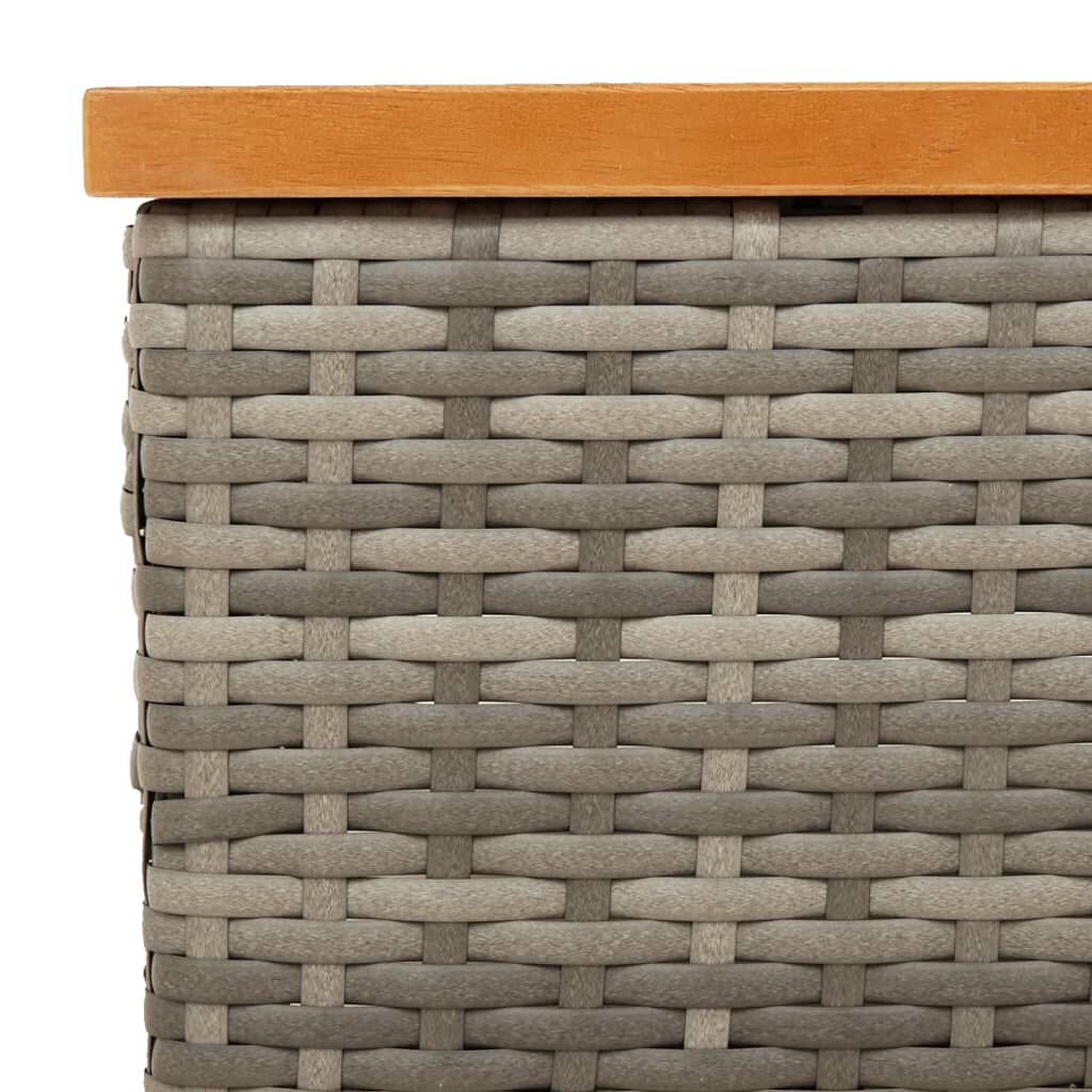 vidaXL غطاء قاعدة مظلة لون رمادي 25x70x70 سم بولي روطان وأكاسيا