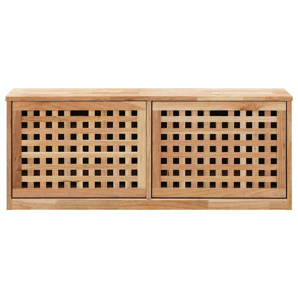 vidaXL خزانة تخزين أحذية 94&times;20&times;38 سم من خشب جوز صلب