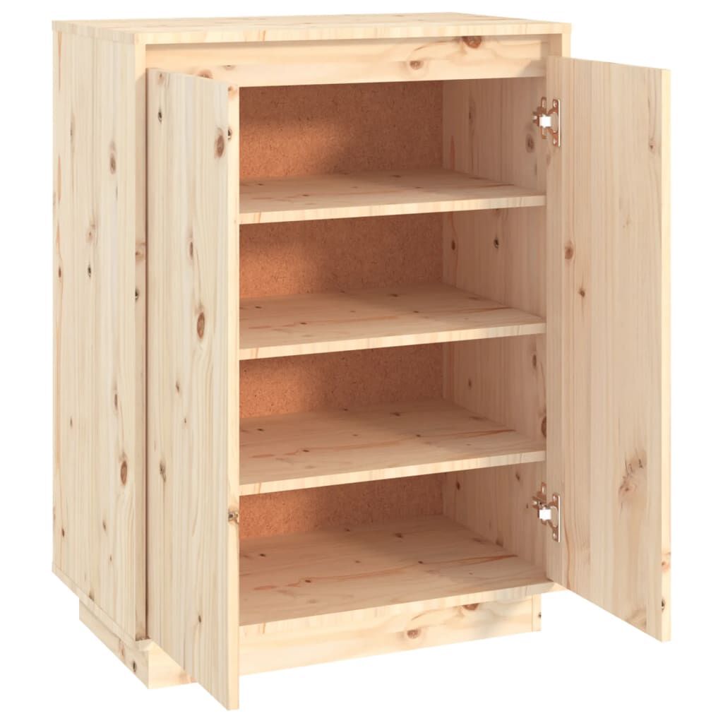 vidaXL خزانة أحذية 80x35x60 سم خشب صنوبر صلب
