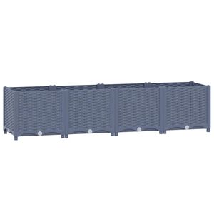 vidaXL حوض زراعي مرتفع 160&times;40&times;38 سم بولي بروبيلين