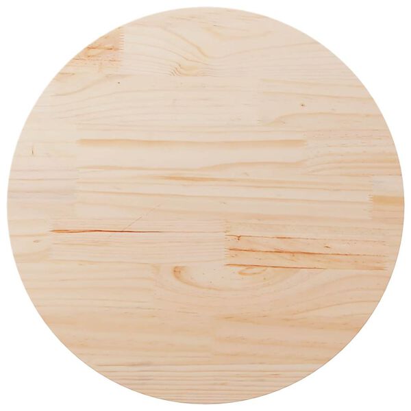 vidaXL سطح طاولة قطر 2,5x80 سم خشب صنوبر صلب