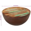 vidaXL طاولة قهوة على شكل وعاء 50×24.5 سم خشب مستصلح صلب