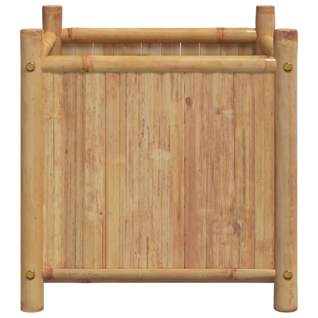 vidaXL أصيص 50x50x50 سم خيزران