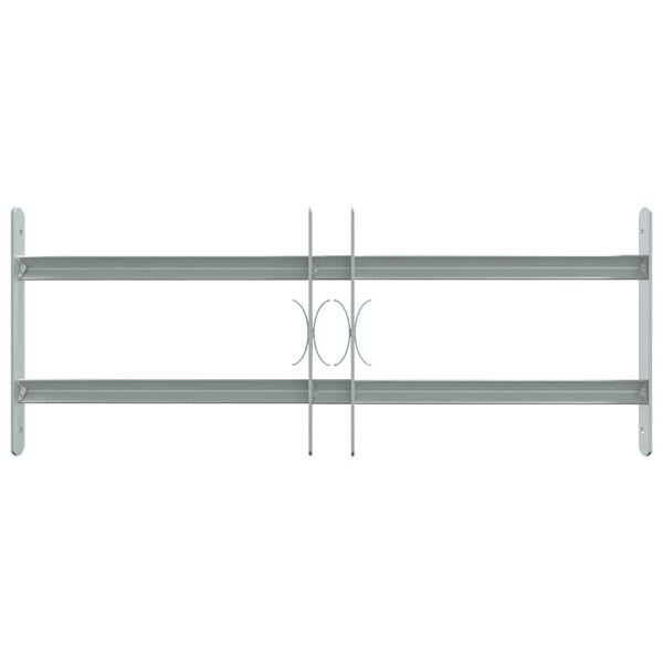 vidaXL شبكة أمان قابلة للتعديل للنوافذ مع 2 قضيب مستعرض 500-650 ملم