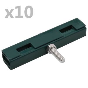 vidaXL عدد 10 أطقم موصل حصيرة حديقة شبكية على شكل U أخضر