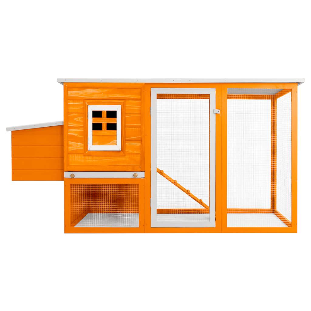 vidaXL قفص دجاج خارجي بيت دجاج مع 1 قفص للبيض خشب