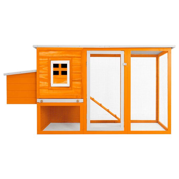 vidaXL قفص دجاج خارجي بيت دجاج مع 1 قفص للبيض خشب