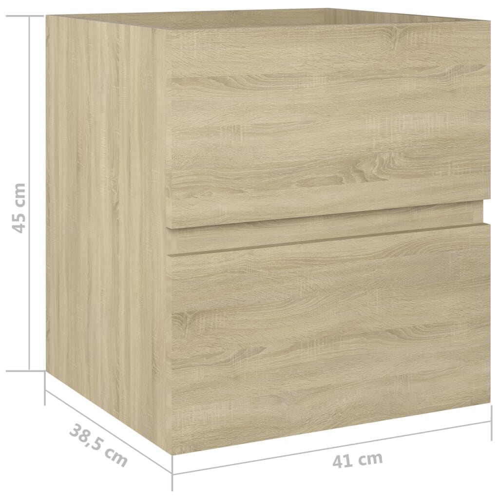 vidaXL خزانة حوض سونوما أوك 41×38.5×45 سم خشب صناعي