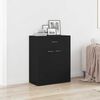 vidaXL خزانة جانبية أسود 60&times;30&times;75 سم خشب حبيبي