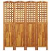 vidaXL مقسم غرفة 4-ألواح 162×2×180 سم خشب أكاسيا صلب