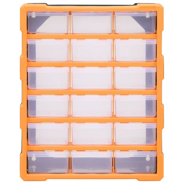 vidaXL منظم متعدد الأدراج مع 18 درج متوسط 38×16×47 سم