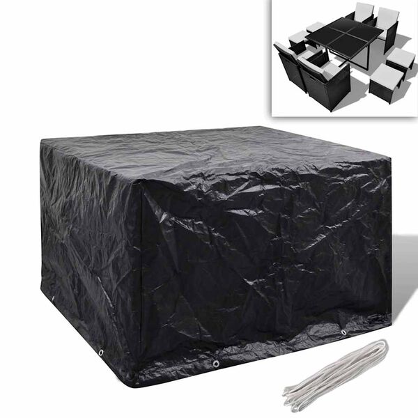 vidaXL غطاء أثاث الحديقة 10 ثقوب 113×113×73 سم
