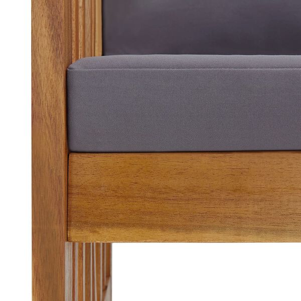 vidaXL طقم قطعتين أريكة جلسة حديقة مع وسائد خشب أكاسيا صلب