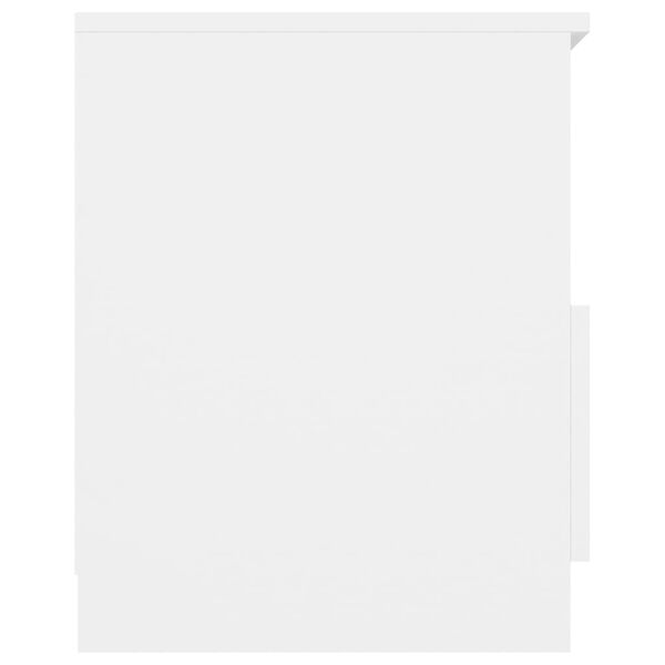 vidaXL خزانات سرير 2ق أبيض 40×40×50 سم خشب صناعي