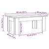 vidaXL طاولة قهوة لون رمادي أسمنتي 100×60×42 سم خشب صناعي