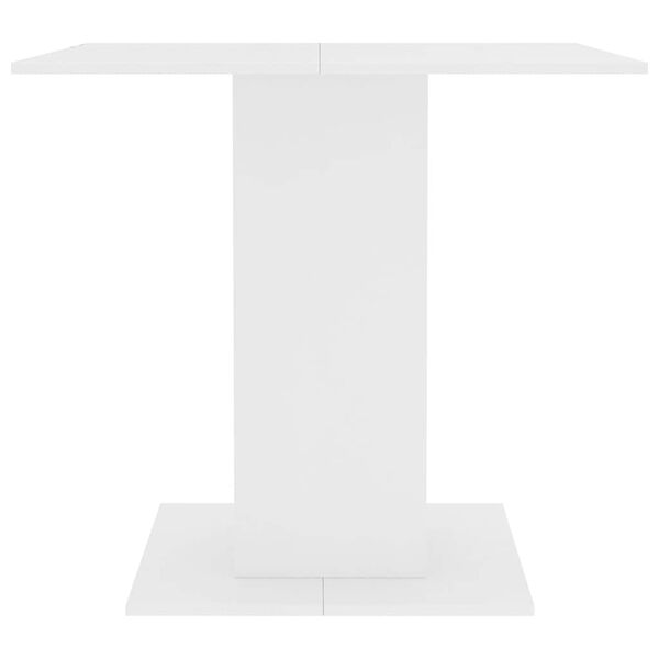 vidaXL طاولة طعام لون أبيض 80×80×75 سم خشب صناعي