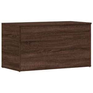 vidaXL صندوق تخزين أوك بني 84&times;42&times;46 سم خشب صناعي