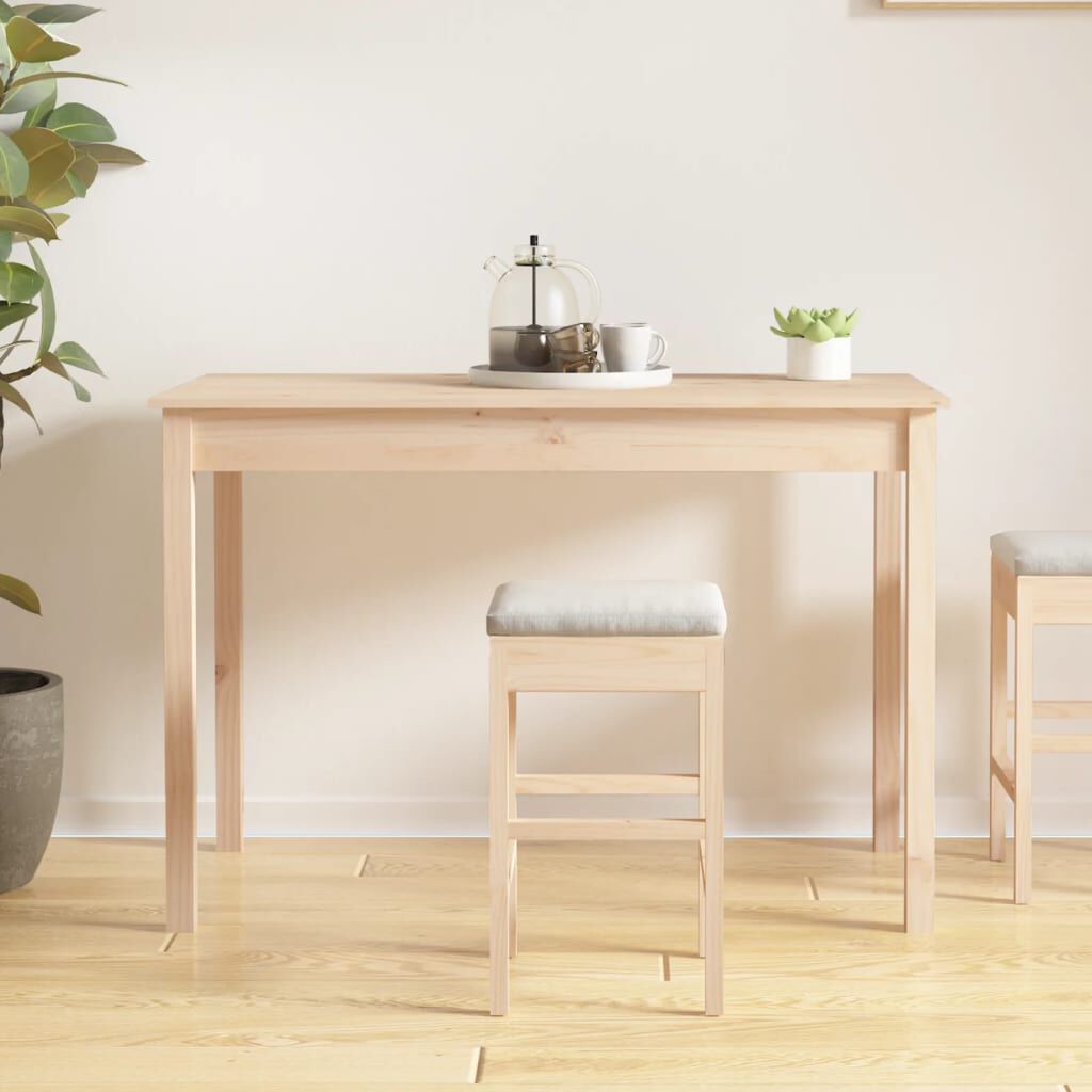 vidaXL طاولة طعام 75x55x110 سم خشب صنوبر صلب