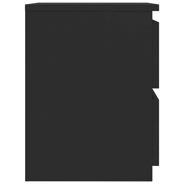vidaXL خزانات جانب السرير 2 ق لون أسود 30×30×40 سم خشب صناعي