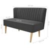 vidaXL أريكة قماش 117×55.5×77 رمادي داكن