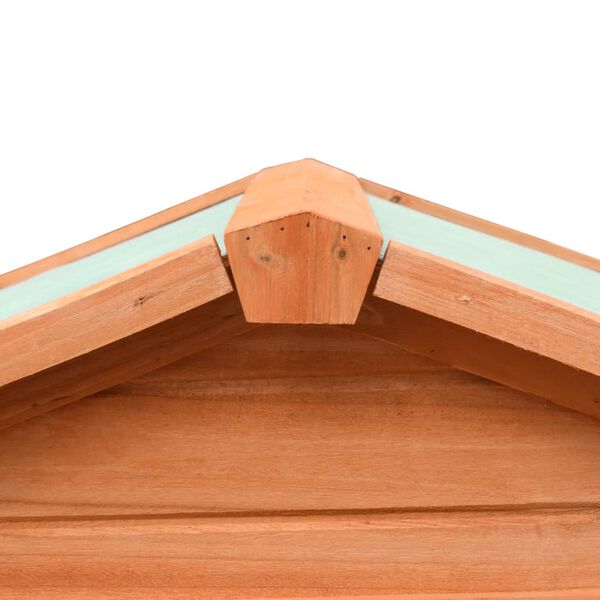 vidaXL قفص أرانب خشب صنوبر صلب وخشب تنوب 87x70x310 سم