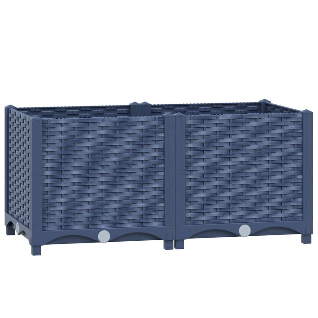 vidaXL حوض زراعي مرتفع 80×40×38 سم بولي بروبيلين