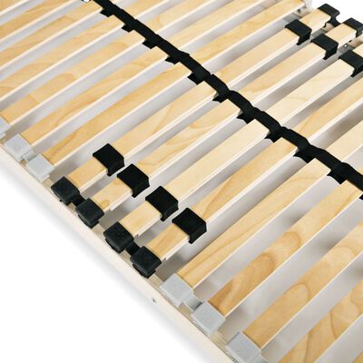 vidaXL قاعدة سرير شرائحية مع 28 شريحة خشبية و 7 مناطق 200x90 سم