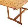 vidaXL طقم سفرة حديقة 5 قطع خشب أكاسيا صلب وتكستيلين