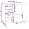 vidaXL مكتب بأدراج لون أبيض 102×50×76 سم خشب صناعي