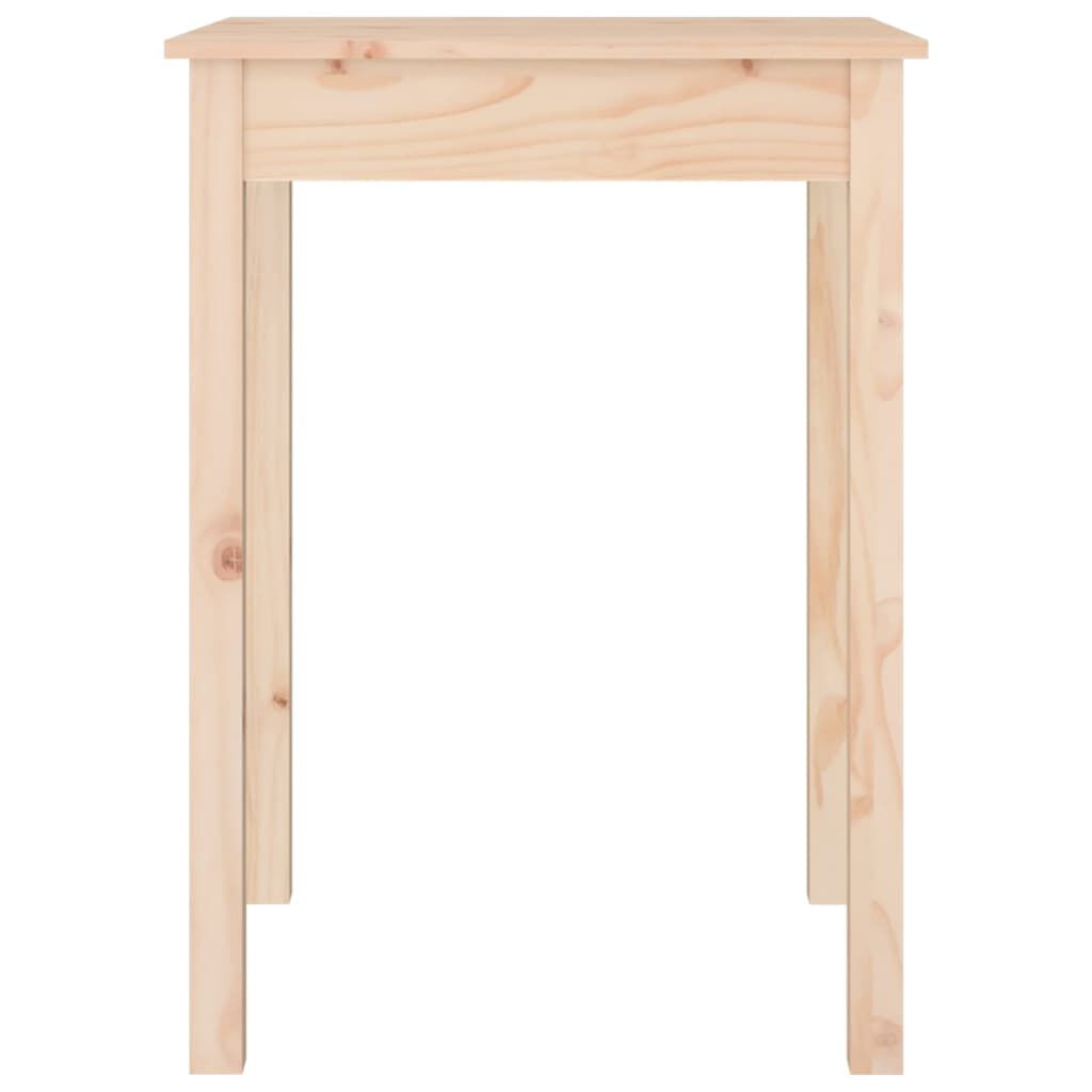 vidaXL طاولة طعام 75x55x55 سم خشب صنوبر صلب