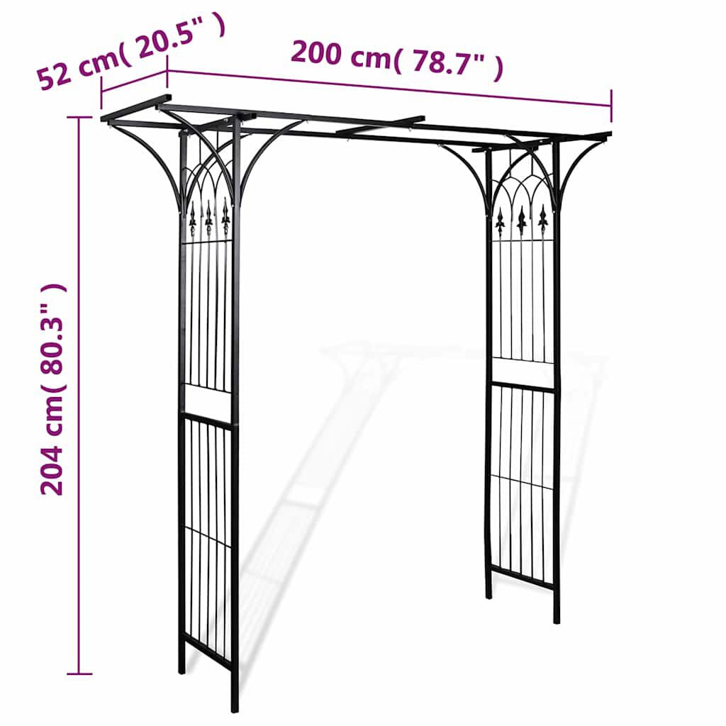 vidaXL قوس حديقة 200×52×204 سم