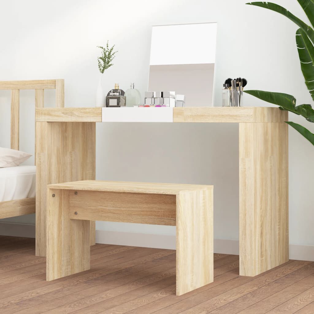 vidaXL كرسي تسريحة سونوما أوك 70×35×45 سم خشب صناعي