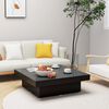 vidaXL طاولة قهوة 28x90x90 سم خشب صناعي أسود