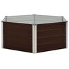 vidaXL حوض حديقة مرتفع بني 129×129×46 سم فولاذ مجلفن