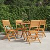 vidaXL كراسي حديقة قابلة للطي 4 ق 47x62x90 سم خشب ساج صلب
