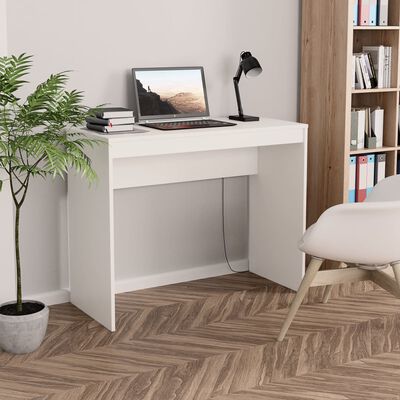 vidaXL مكتب أبيض 90×40×72 سم خشب مضغوط