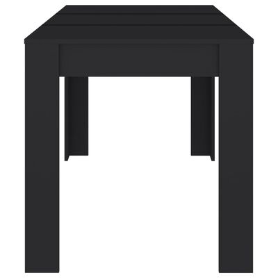 vidaXL طاولة سفرة لون أسود 140×74,5×76 سم خشب صناعي
