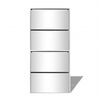vidaXL خزانة أحذية 4-طبقات مرآة أبيض 63×17×134 سم