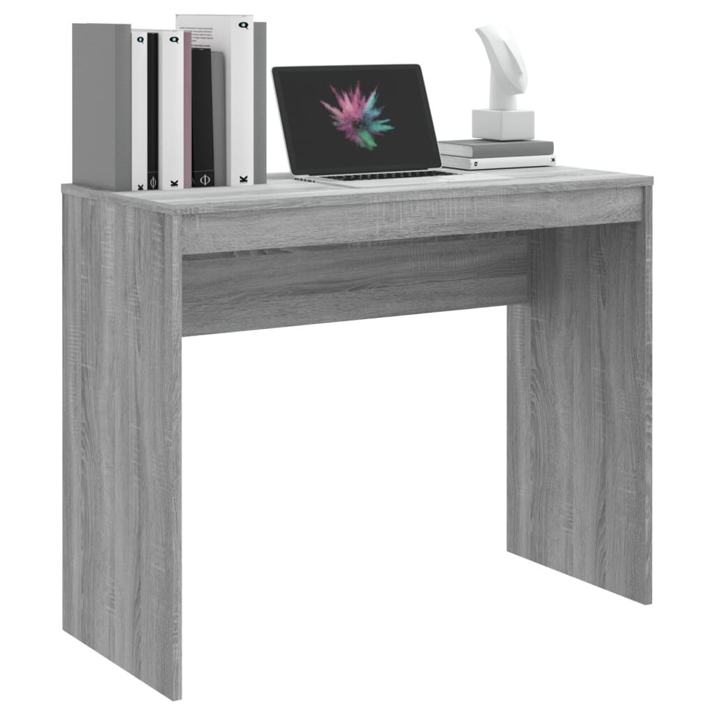 vidaXL مكتب سونوما رمادي 90×40×72 سم خشب صناعي