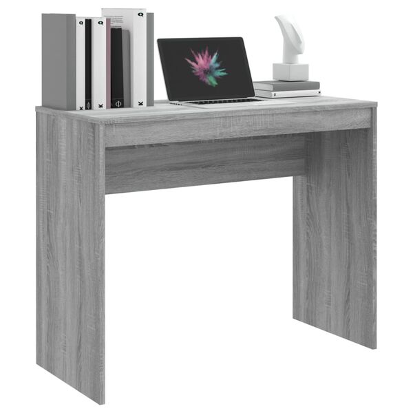 vidaXL مكتب سونوما رمادي 90×40×72 سم خشب صناعي