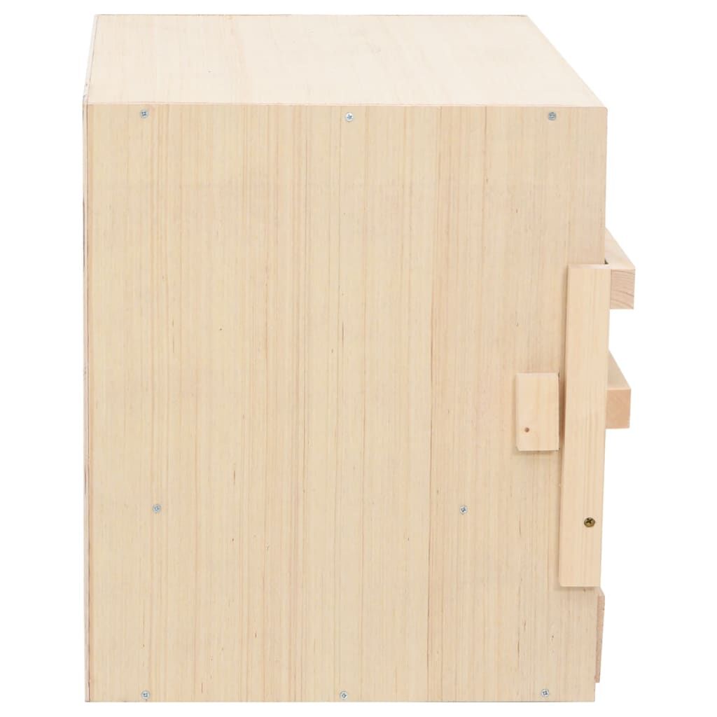 vidaXL عش دجاج حجرتين 63×40×45 سم خشب صنوبر صلب